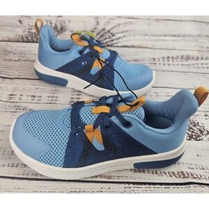 NWOB All In Motion Kids Sneakers Running Jogging Tennis Shoes Blue Salmon Size 4